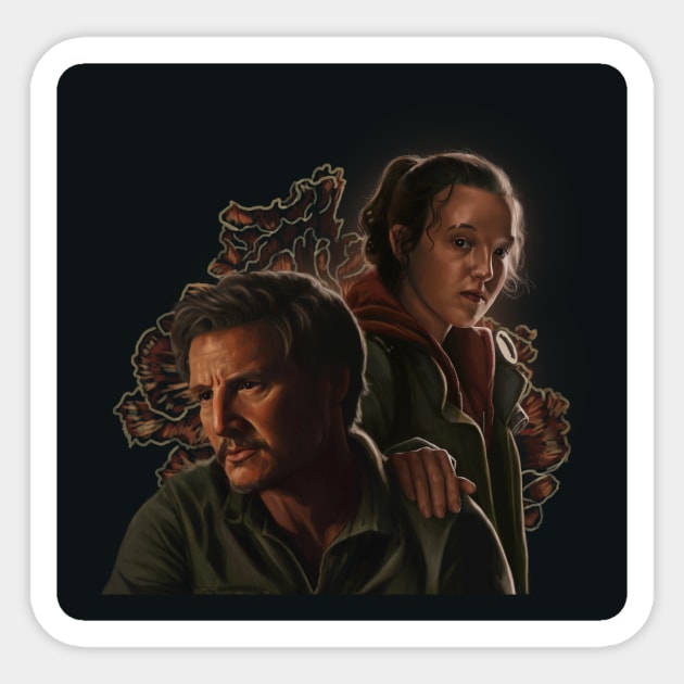 Ellie and Joel - The Last of Us Sticker by brainbag